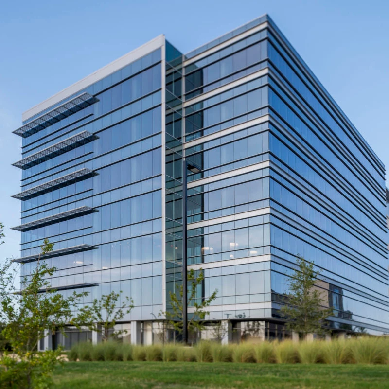 Office Building Exterior Glass Facade Glazing Architectural Aluminum Glass curtain wall price per m2