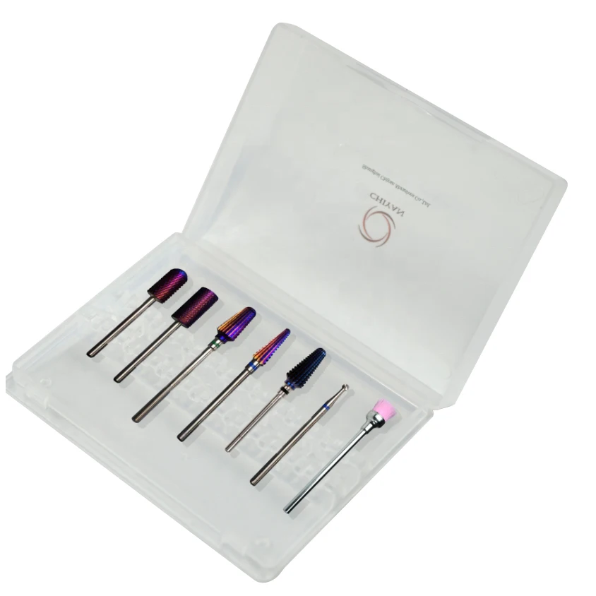 
Professional Tungsten Carbide Gold 5 in 1 Large Barrel Safety Bit for Nail Art Drill Machine Manicure Nail Drill Bits 