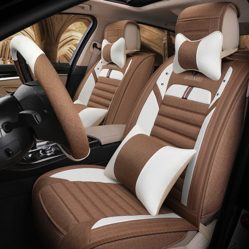 Universal Linen Fabric 3D Surrounded Auto Seat Leather Car Sit Cover Suppliers