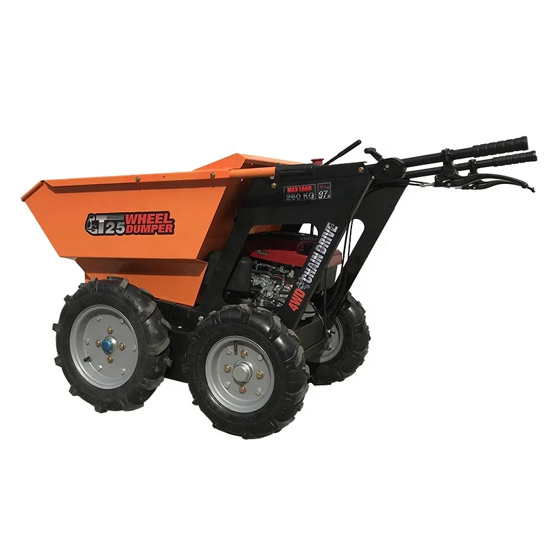  Полезная нагрузка 250 кг 5.5hp двигатель постоянного тока Робин тачки/мини фронтальный погрузчик/самосвал