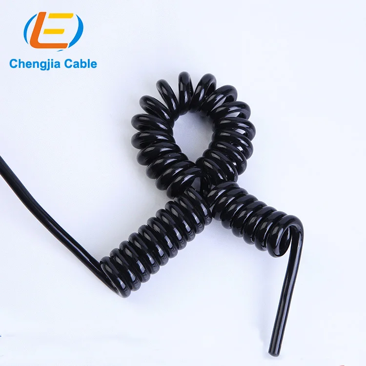 3x0.14mm2 PVC insulated Electrical Cord Truck Trailer ABS EBS 7 Pins Heavy Duty PU TPU PUR jacket spring 7core power cable