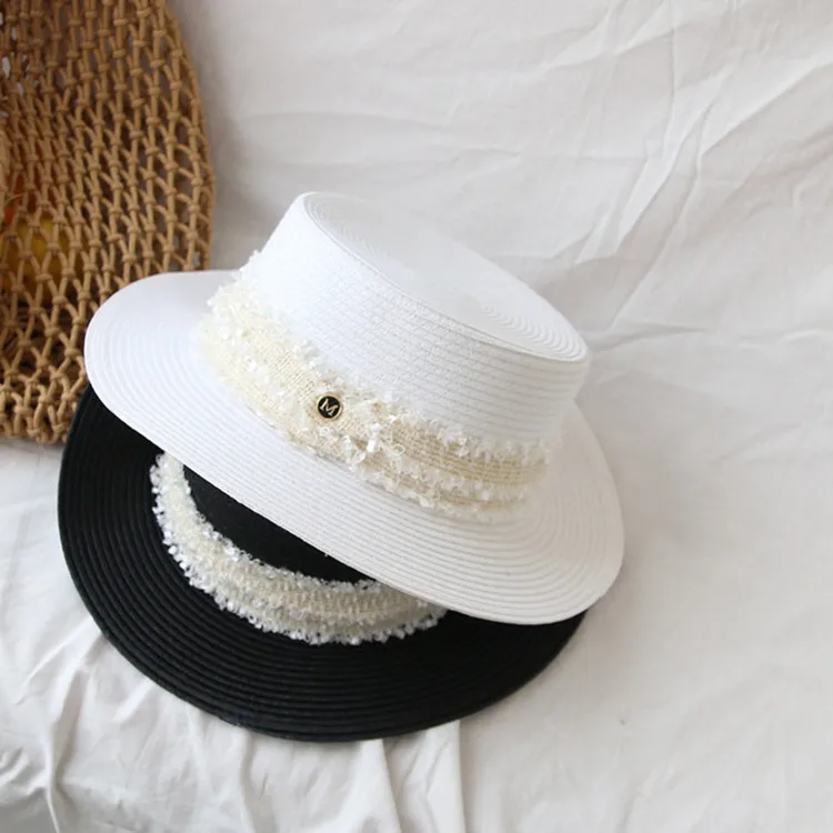Wholesale Luxury Wide Brim Buy Straw Sun Top Hat for Women Custom Fashion Sun Protection Paper Straw Beach Hat