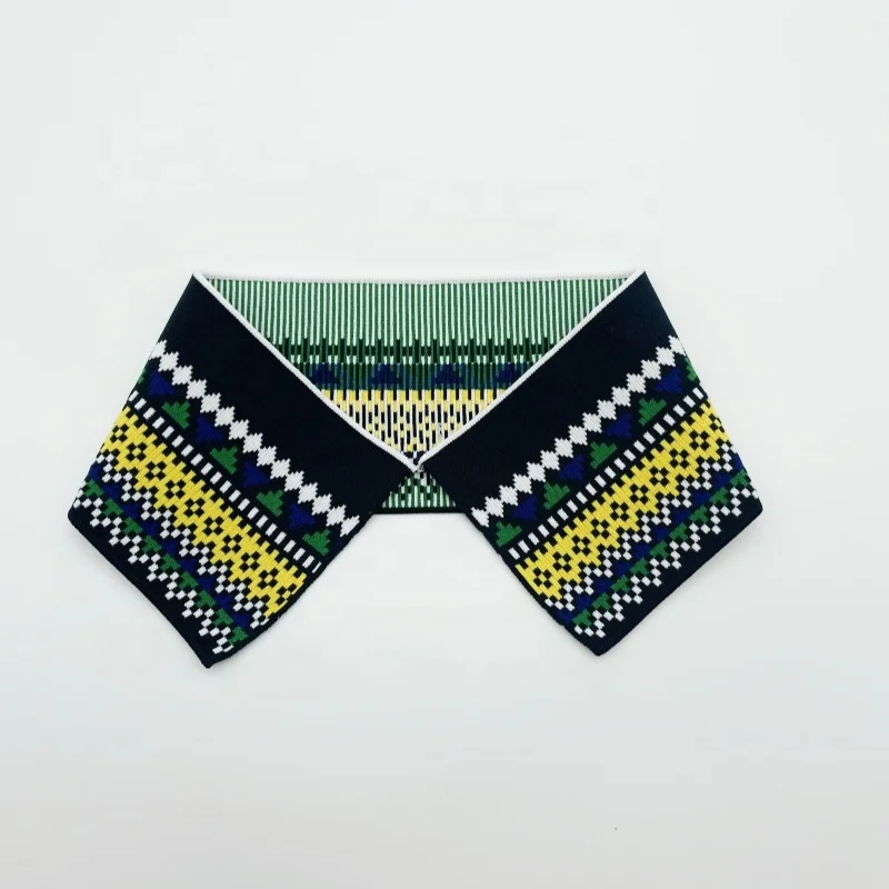 Factory price high quality OEM jacquard rib knit trims for collar and cuffs garment accessory