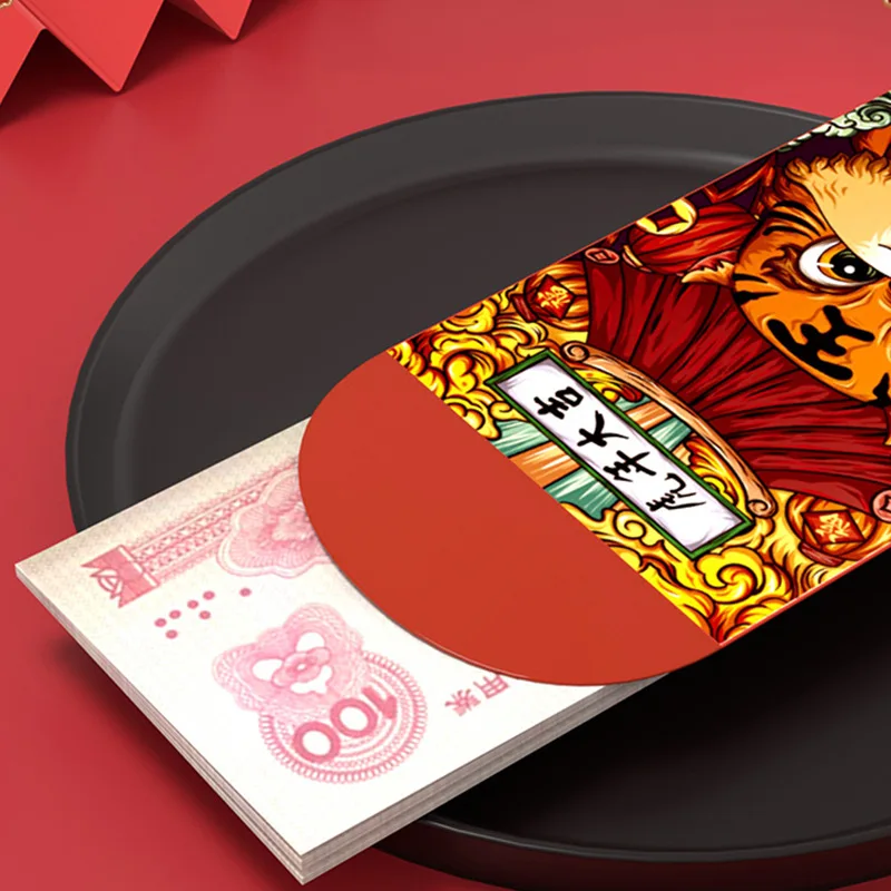 2022 chinese Manufacturer New Year Spring Festival Creative Customization Tiger Year Red Envelope Bag Cartoon Lucky Seal hongbao