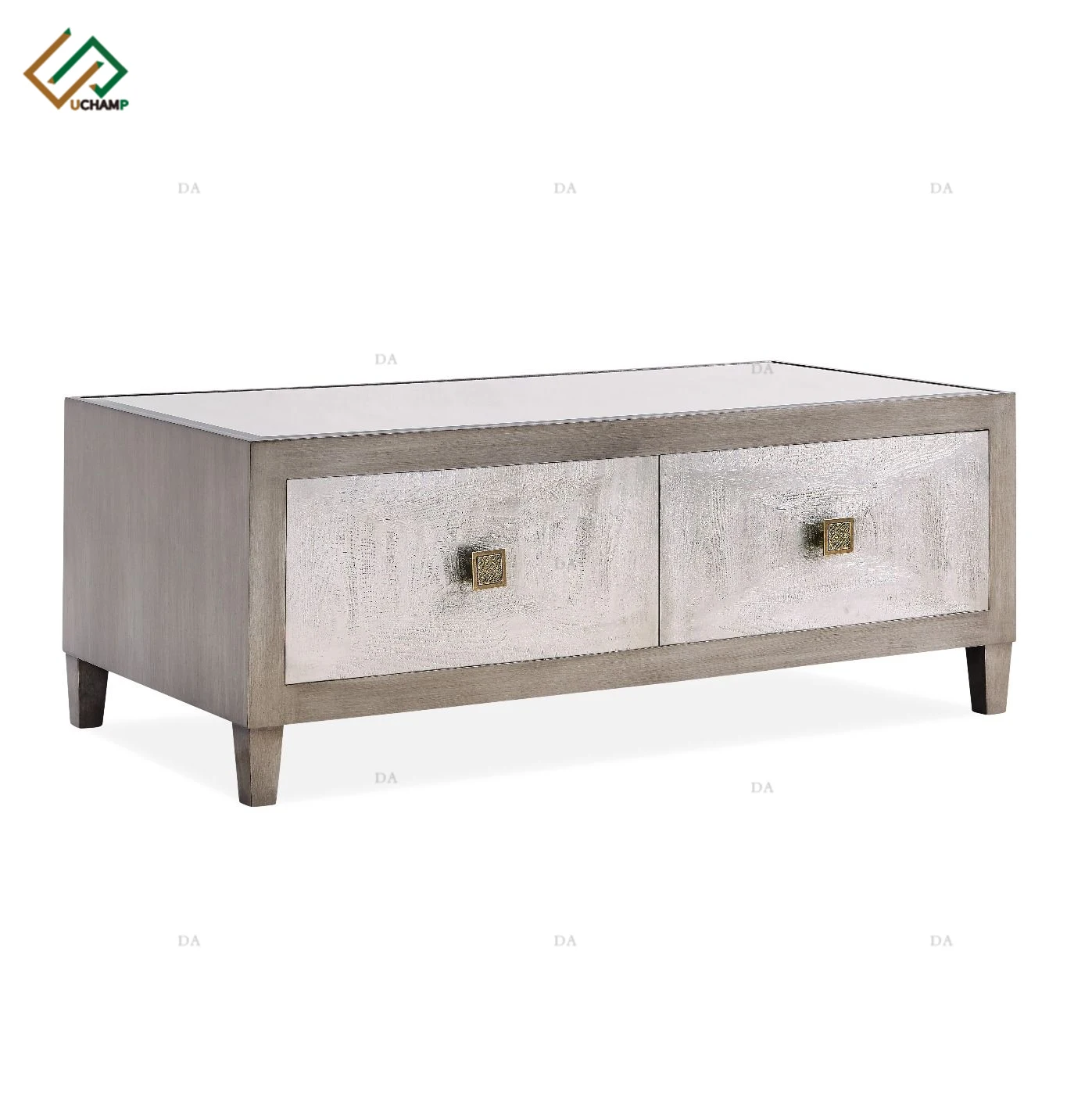 Wholesalers Living Room custom Rustic Wood Tea Table Metal Frame Wooden Top Coffee Table Living Room Furniture Custom