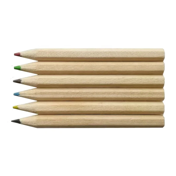Factory 18 Years Free Sample Natural Wood School Supply Mini Color Pencil Set