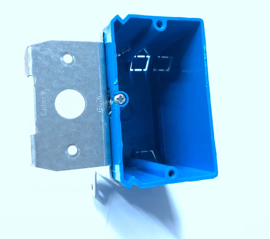 Shanghai Linsky одиночный пластиковый Новый неметаллический Электрический настенный ящик с регулируемым кронштейном из ПВХ