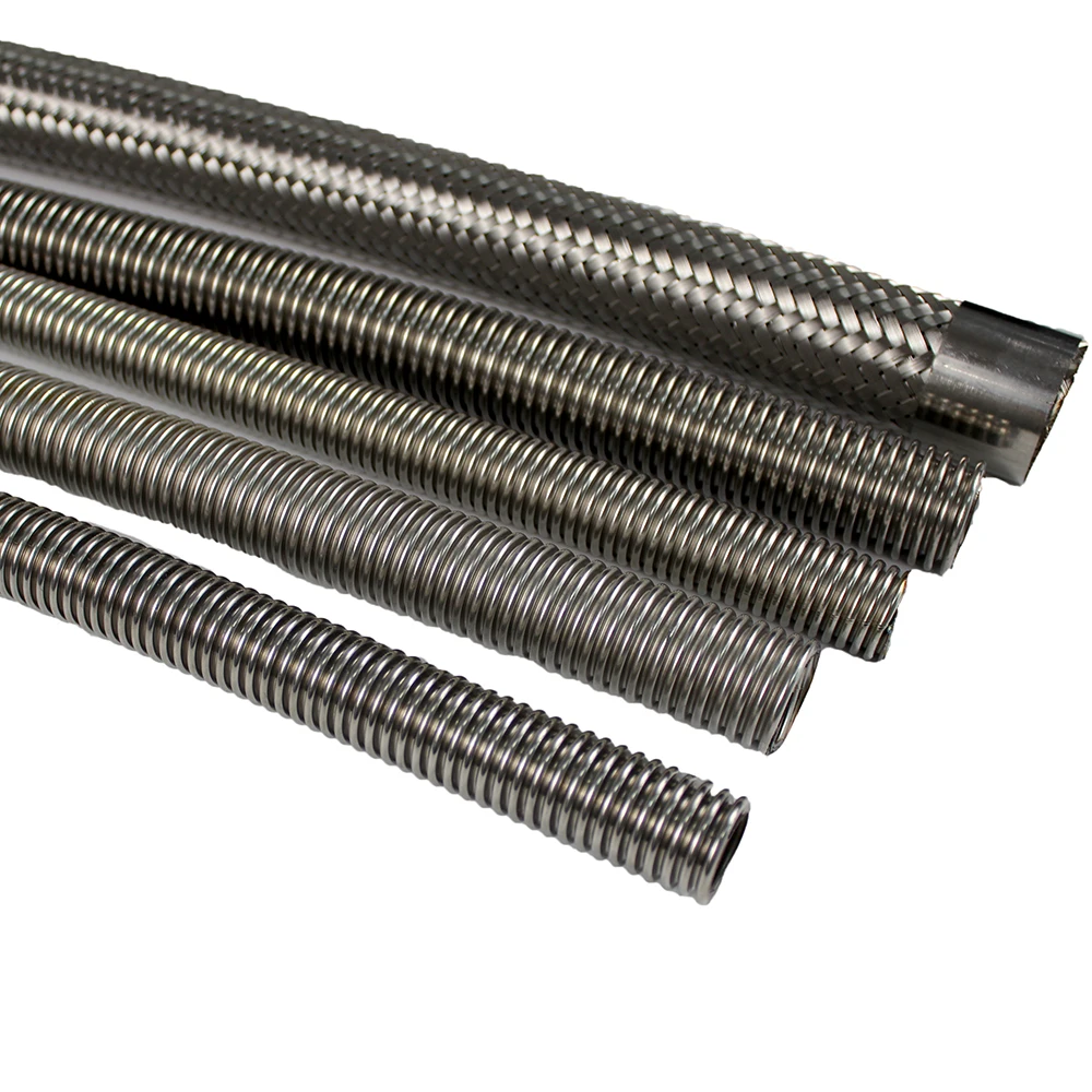 Light Weight Corrosion Resistance Stainless steel Spiral Corrugated Tube  Continuous Ring Corrugated Pipe