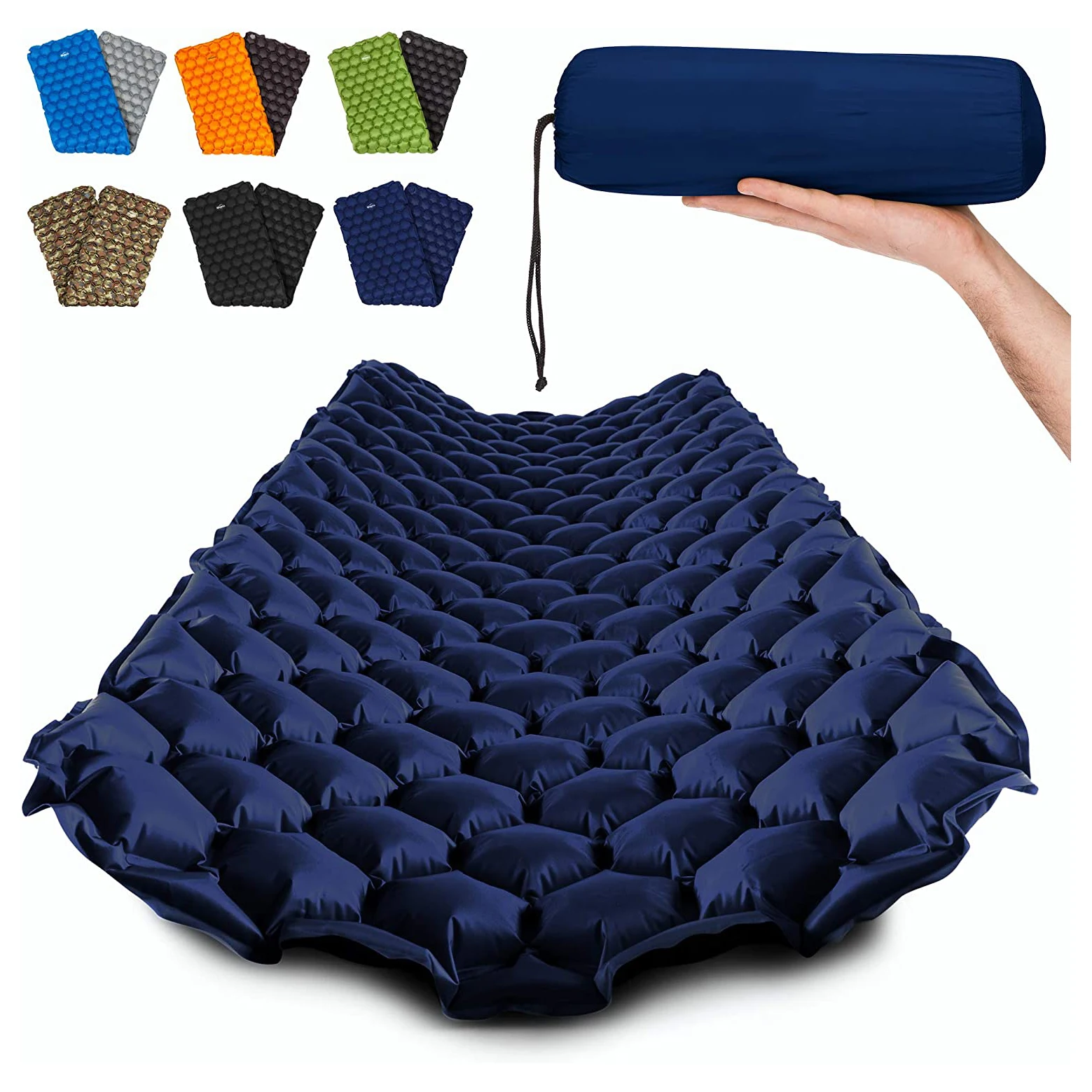 Camping Self-Inflating Air Mattress,Ultralight Inflatable Sleeping Mat,Compact and Lightweight for Outdoor,Backpacking,Hiking