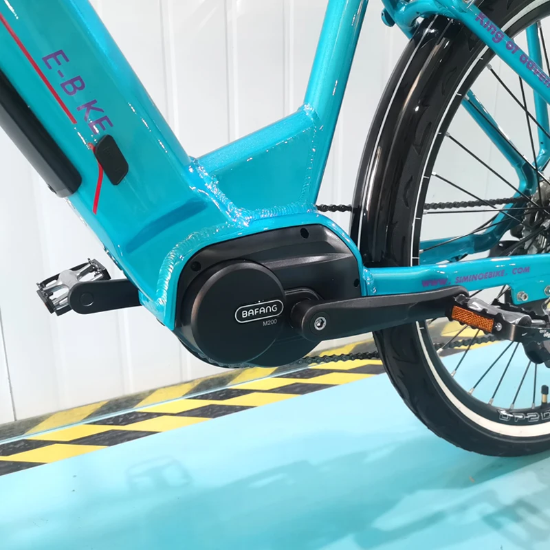 Electric City Bike 26x2.1 Tire Aluminum Alloy Frame  36V 15ah Lithium Battery Mid Drive 250W Power Torque Gears Wheel Brake