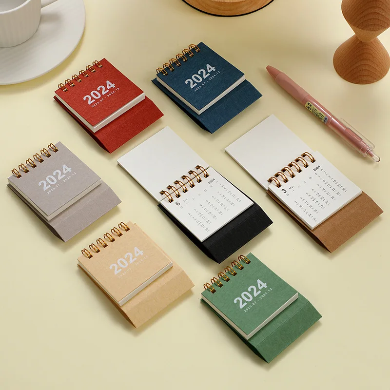 2024 mini Calendar Schedule Planner Table Desk multicolor Calendars