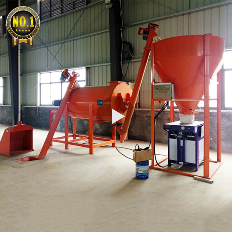 Semi-automatic high capacity small dry mortar production