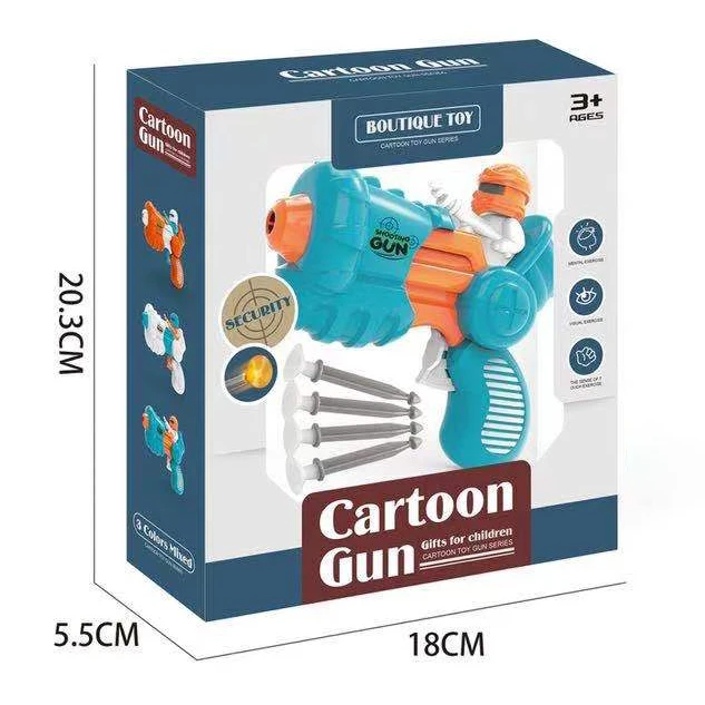 Wholesale Cheap Boutique Store Plastic Dart Gun Children Cartoon Target Shooting Gun Toys With Soft Bullet Dart