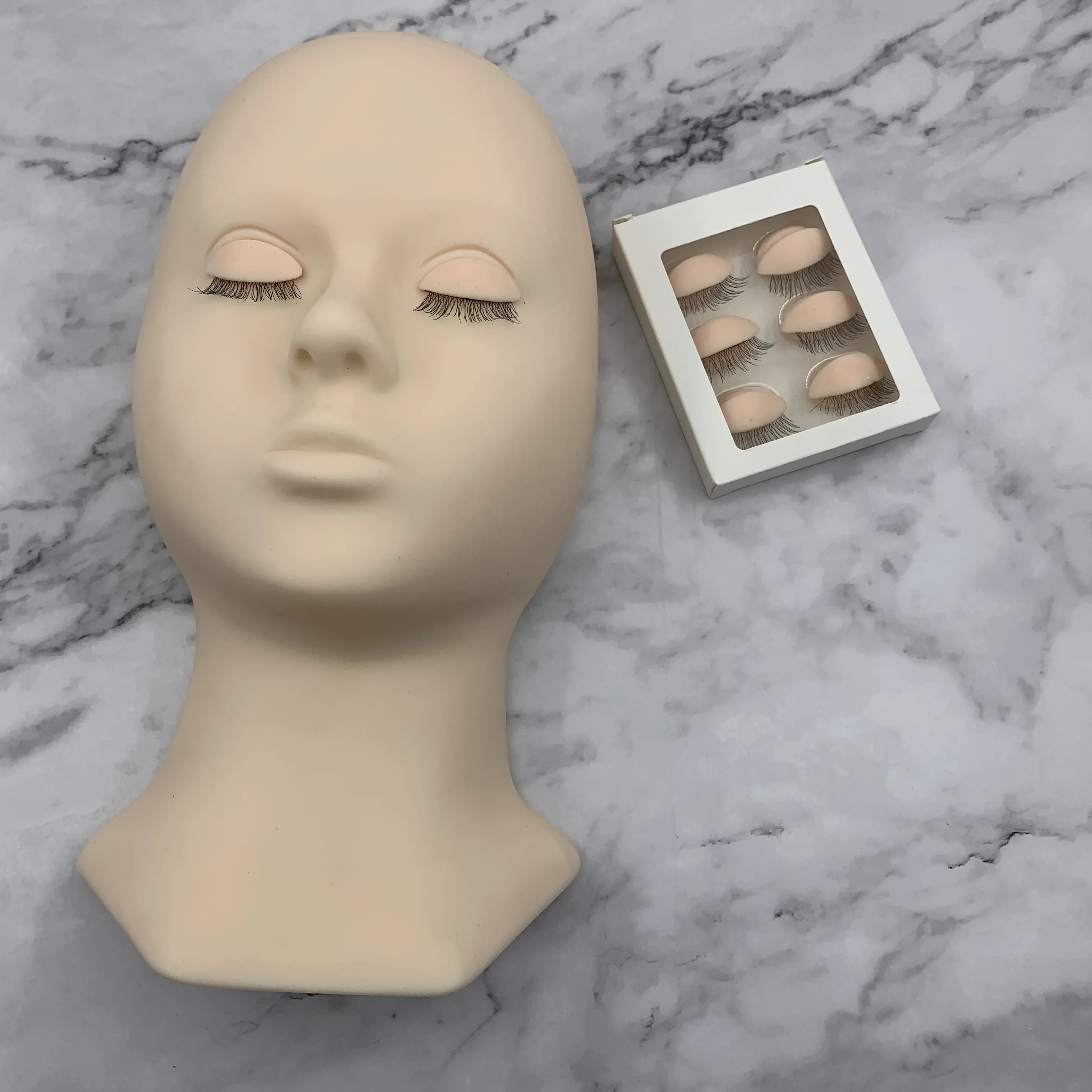 Fashion African American Mannequin Head Silicone Mannequin Heads for Lashes Training