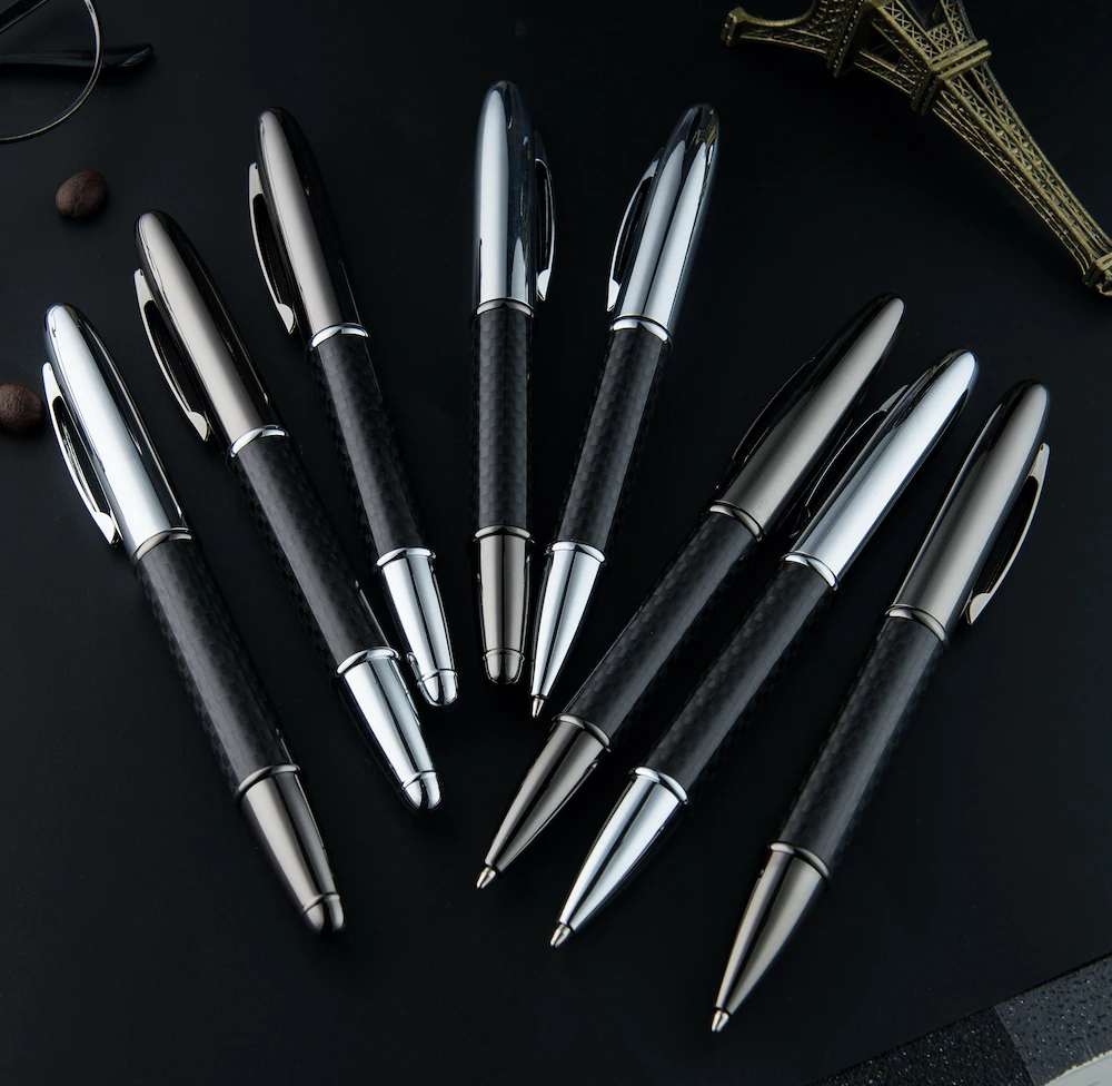 GemFully chinese online markets wholesale luxury carbon fiber ballpoint pens custom elegant pen  for souvenirs gifts