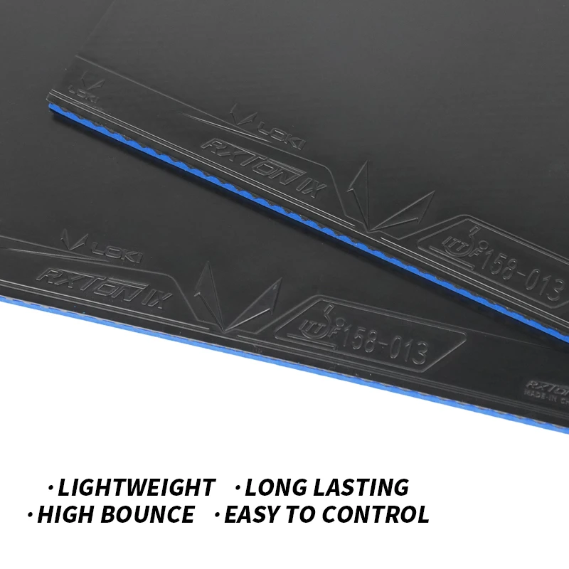 Loki 2023 Professional Rxton 9 Blue Sponge PingPong Rubber OEM/ODM Brand High Quality ITTF Table Tennis Rubber