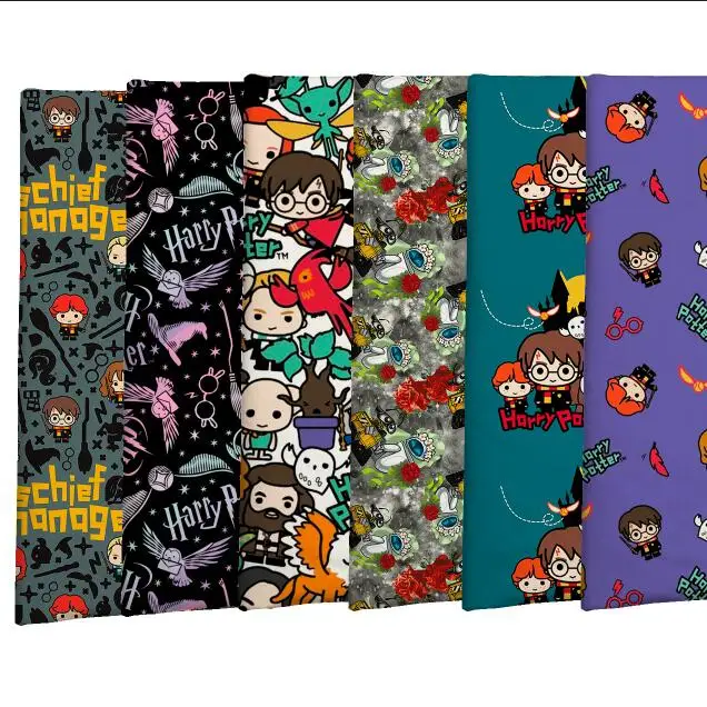 The factory outlet popular potter magic cartoon design customize digital printing cotton summer quilt fabric for garment