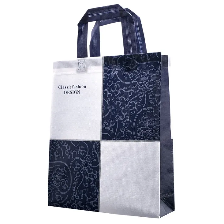 Cheap reusable supermarket shopping bag non woven  Extra-Wide handle style eco-friendly non-woven fabric bag