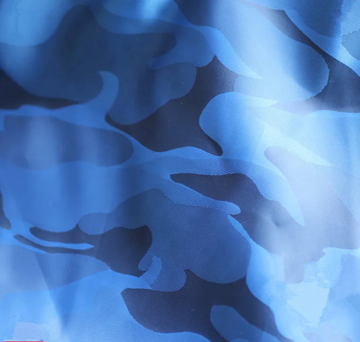 PU black coating camouflage jacquard dobby nylon polyester blend fabric for sports wear