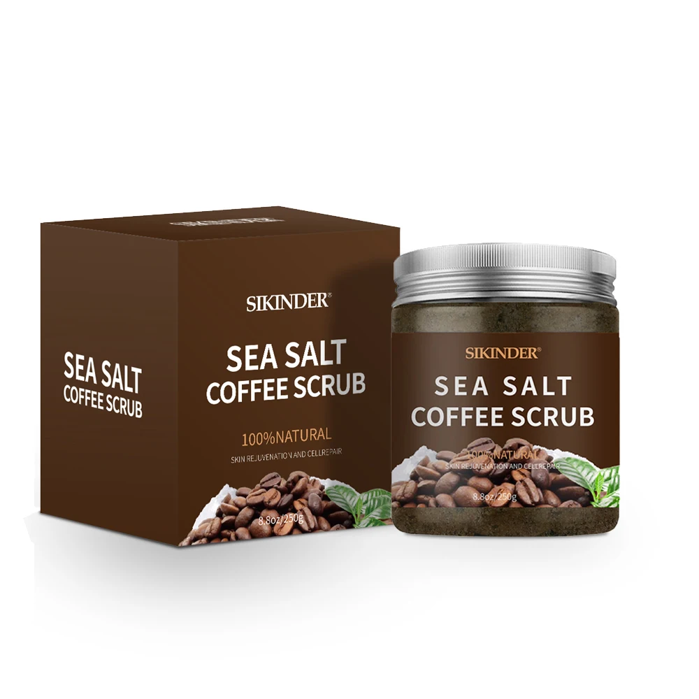 100% pure sea salt for skin care moisturizing coffee scrub