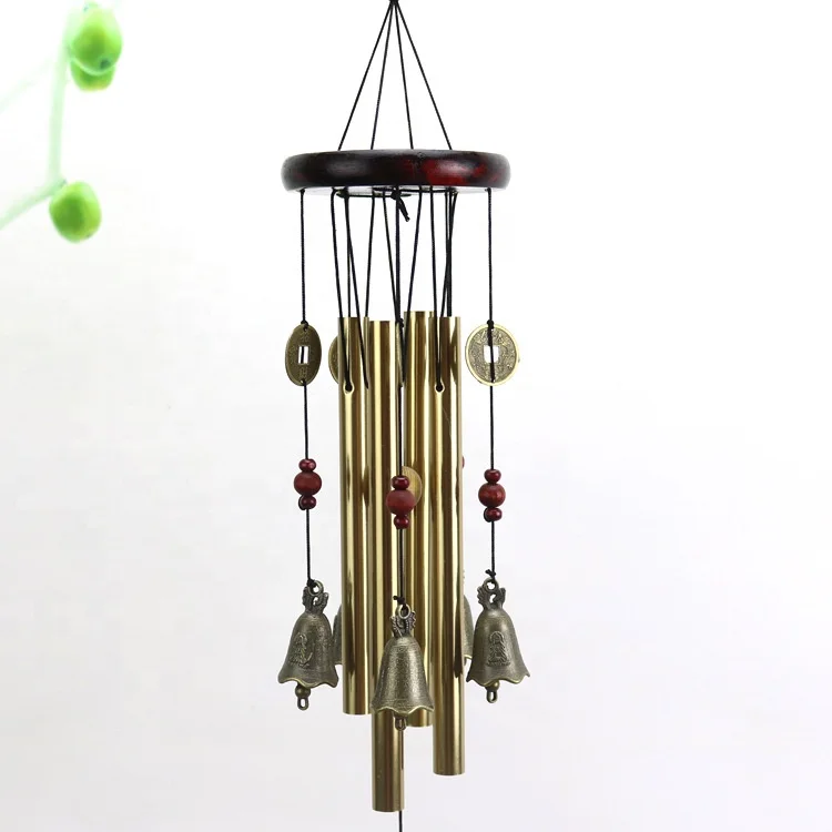 Wholesale wooden multi-tube metal  wind chimes home patio balcony garden decoration crafts holiday gifts
