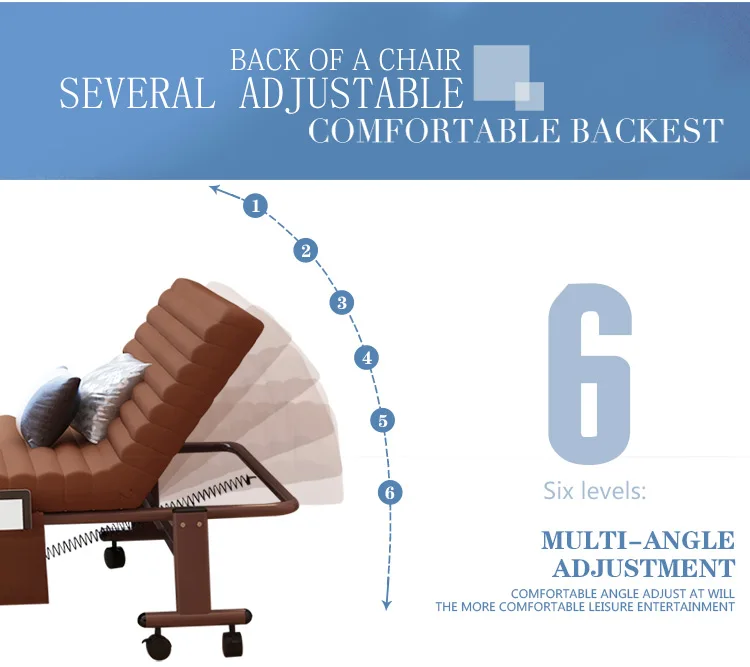 Multi-function home office nap single double wall beds sofa chair metal folding  bed