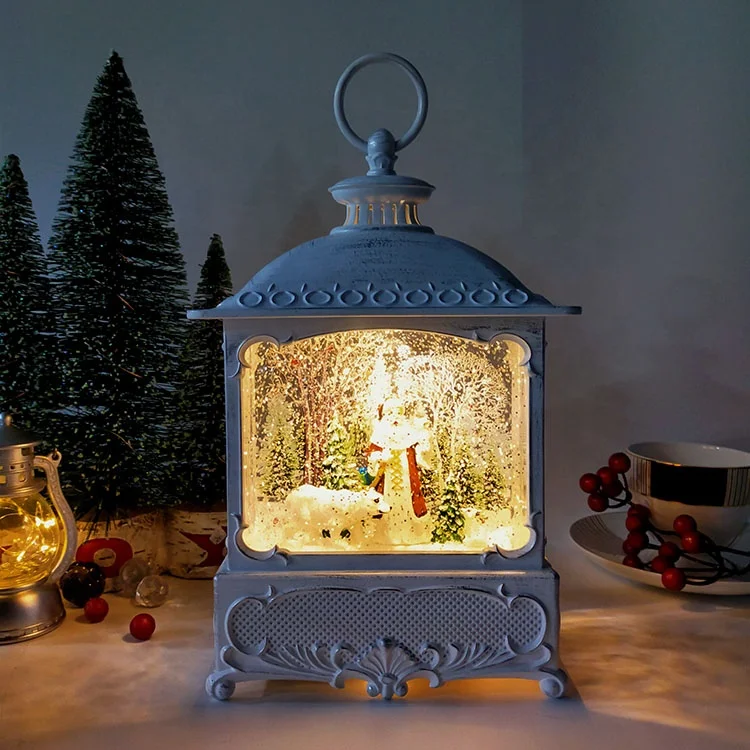 Wholesale Acrylic Gift&Craft Liquid Swirling Glitter Plastic Decor Santa Claus Light Gift Christmas Snowglobe With Blowing Snow