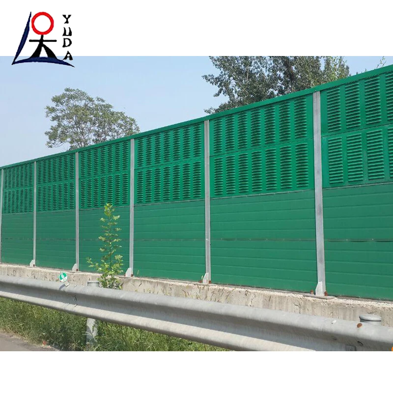 Highway sound barrier fence soundproof wall outdoor acrylic noise barrier fencing Metal panel