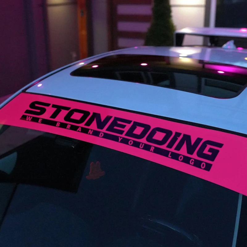 Custom Funny Race Car Bumper Sticker Window Decal Vinyl Windshield Window Banner Decal Car Windscreen Sunstrip Banner Decal