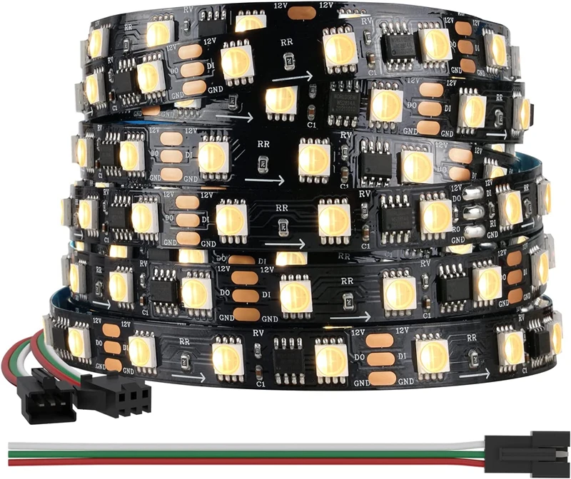 Factory Price 12V 24V WS2814 Addressable RGBW 30 60 Leds/m Similar SK6812 RGBW Warm Cool White Programmable Led Pixel Strip