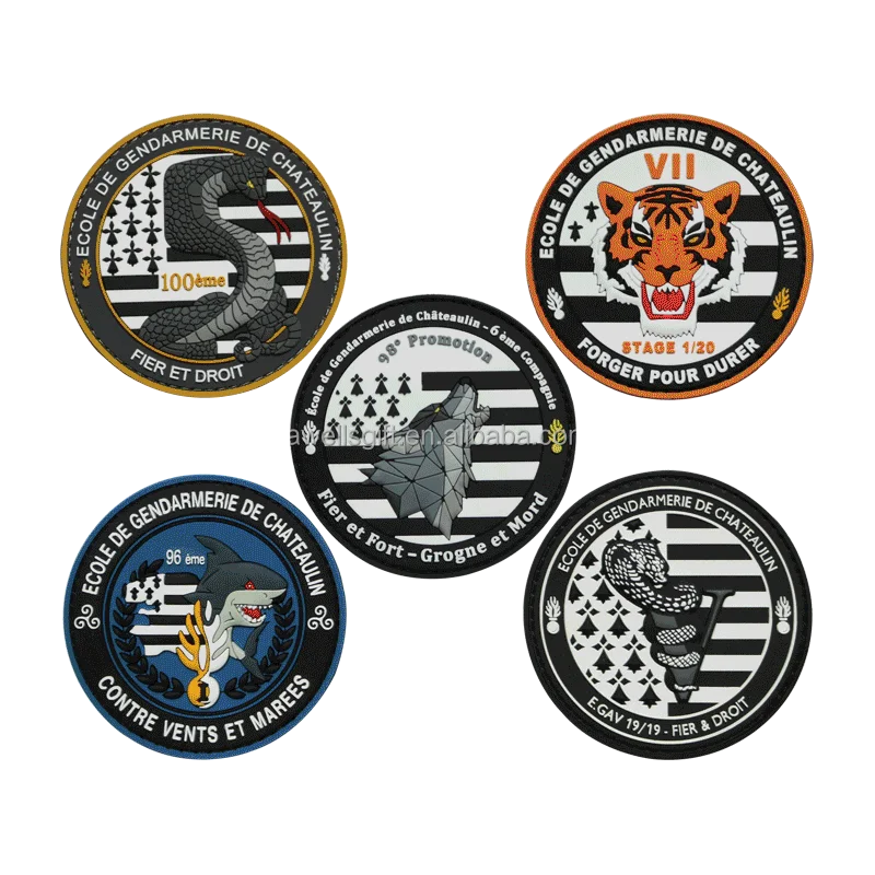 Wholesale custom 2d pvc garment patch label 3D Embossed PVC Rubber Patch for Shoes Label, Garment Badge PVC Patches