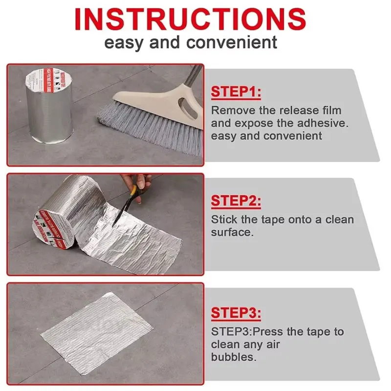 Durable Sealant Coating Kit for Window Rv Boat Tent With Flexible Membranes Aluminium Foil Material Butyl Tape