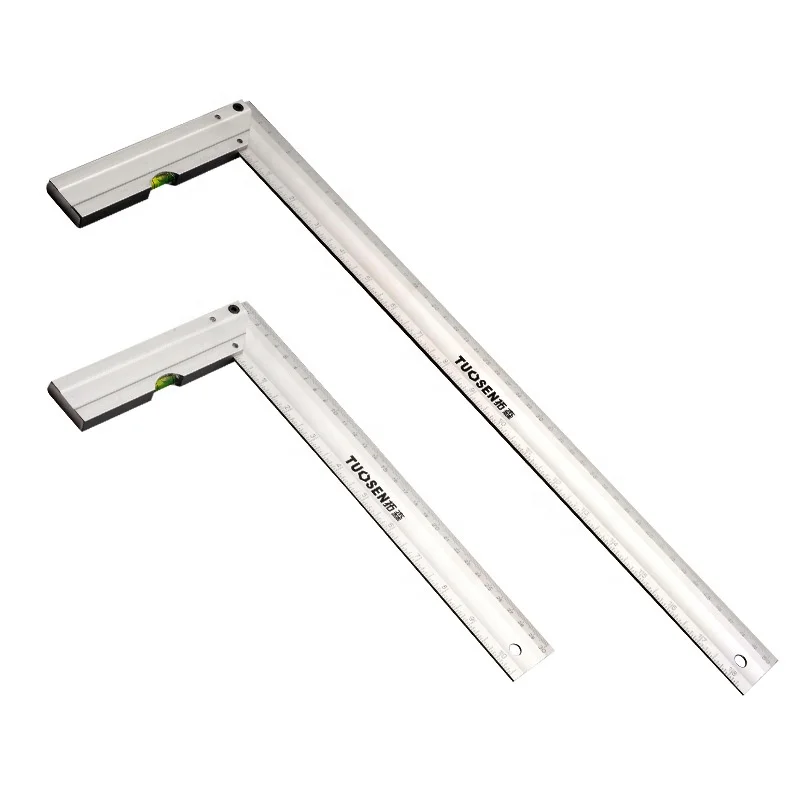 90 degree square woodworking angle ruler 300/500MM stamping scale aluminum alloy angle ruler