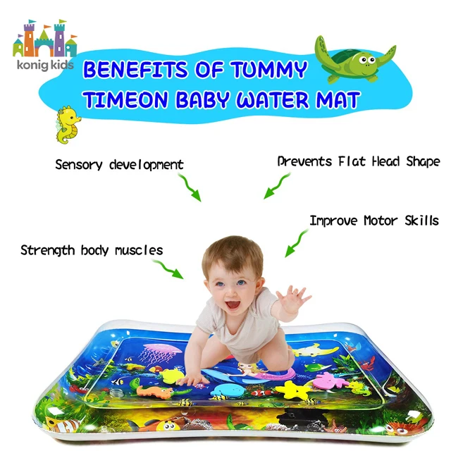 Konig Kids High Quality Inflatable Thick Foldable Floating Water Mat Baby Lie & Crawling Mat