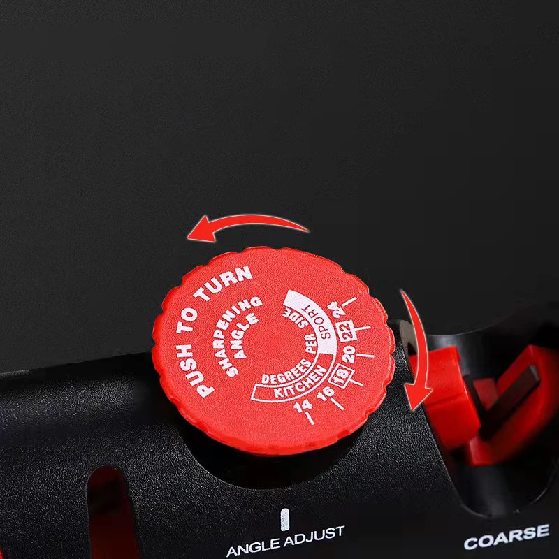 Kitchen Knife Accessories 4-Stage Knife Sharpener with Non Slip Rubber Handle