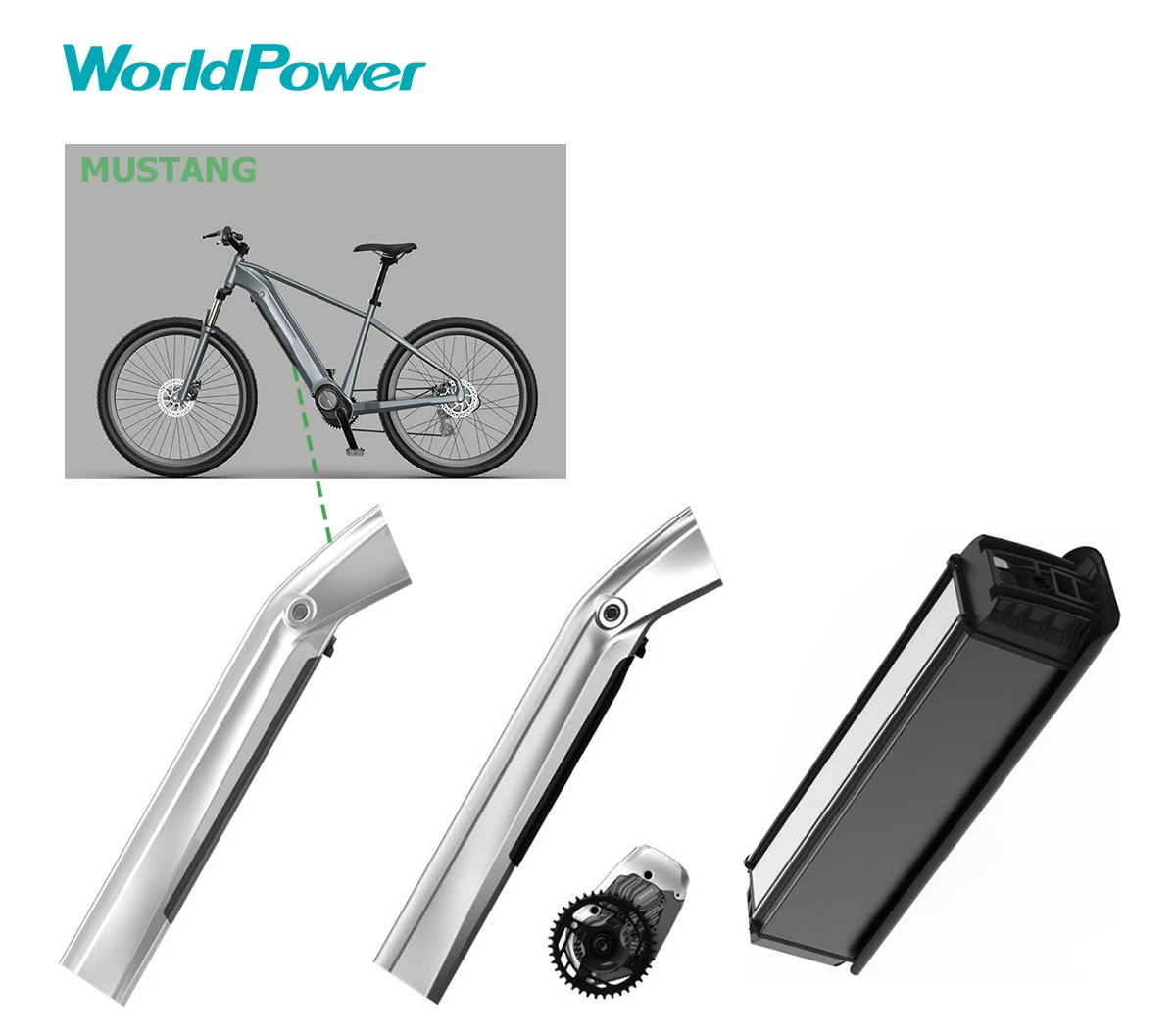 Worldpower OEM 52v 48v 36v 10.4ah 15ah 20ah 24.5ah Electric Bike Battery 18650 21700 Cells Pack bike Bicycle Lithium Ion Battery