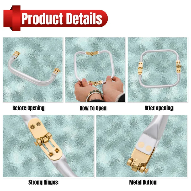 hot sale Purse Frame,Rectangle Purse Hardware with Frame Lock for DIY Purse Making Supplies Sewing Bag Crafts