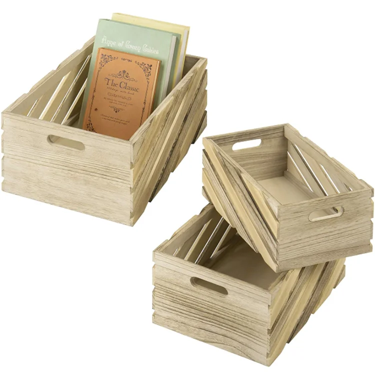 
Vogue elegant large capacity storage potato pallet crates wood boxes 