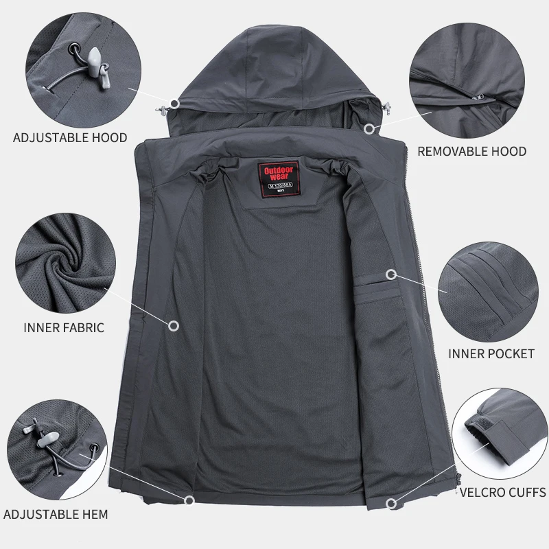 Flygaga Outdoor Waterproof SoftShell Jacket Hunting windbreaker ski Coat hiking rain camping fishing tactical Clothing Men&Women