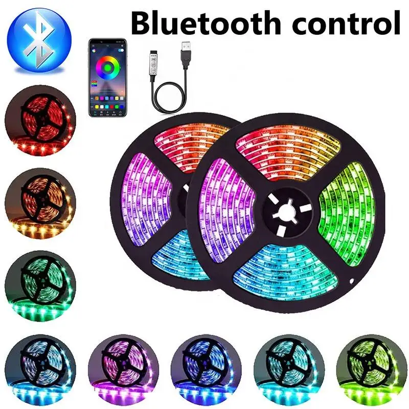 5050 Smd TV фон USB смарт-телефон приложение музыкальный контроллер RGB светодиодная веревка лента лампа дистанционное управление подсветка