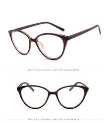 Anti Blue Light  Square Optics Glasses Frame Retro Women Metal Decoration cat eyes Frames Plastic glasses