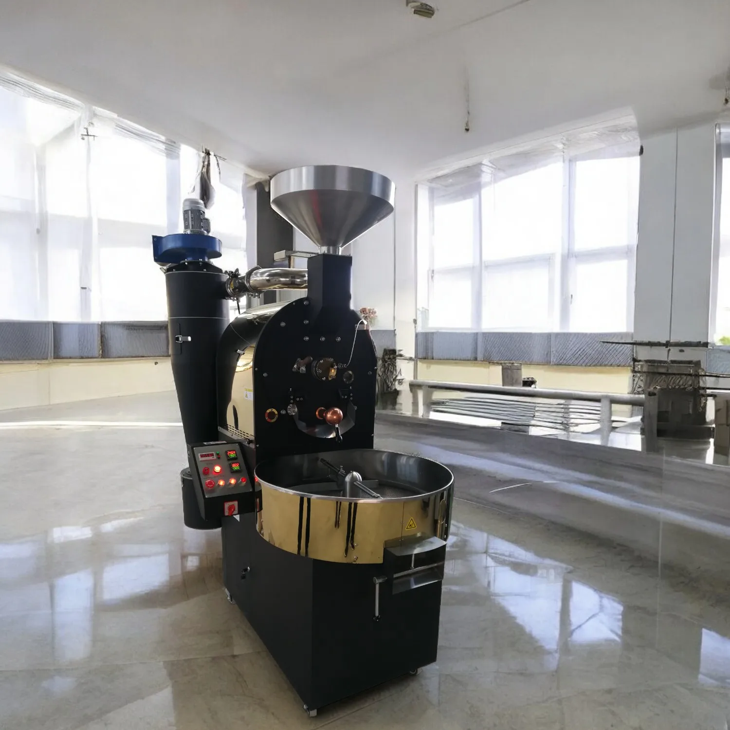 6kg Commercial 12k With Cooler 15kg HAORAN 50k 25kg Fully Automatic Beans Industrial Roasting 100kg Coffee Roaster Machine