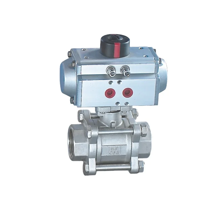 It can be equipped with pneumatic and electric three piece stainless steel ball valve medium natural gas