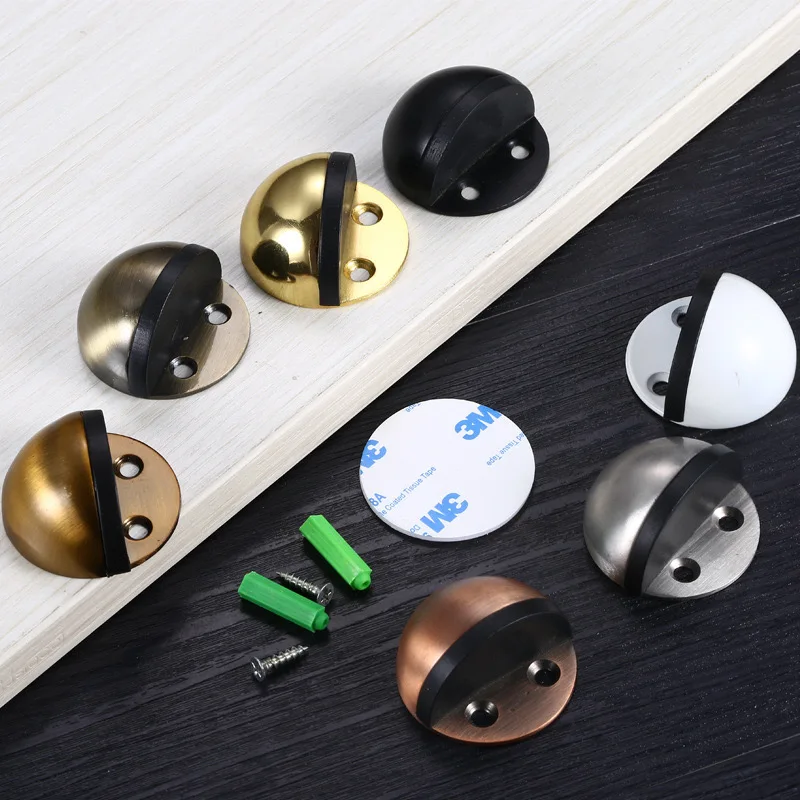hot selling Half moon stainless steel closer exterior rubber magnetic door stopper door catch holder