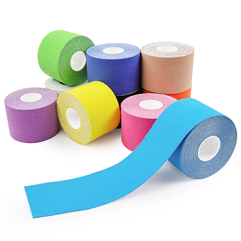 5cmx5m Free Sample Oem Custom Logo Printing Regular Sports Muscle Kinesiology Tape for Sport Physiotherapy