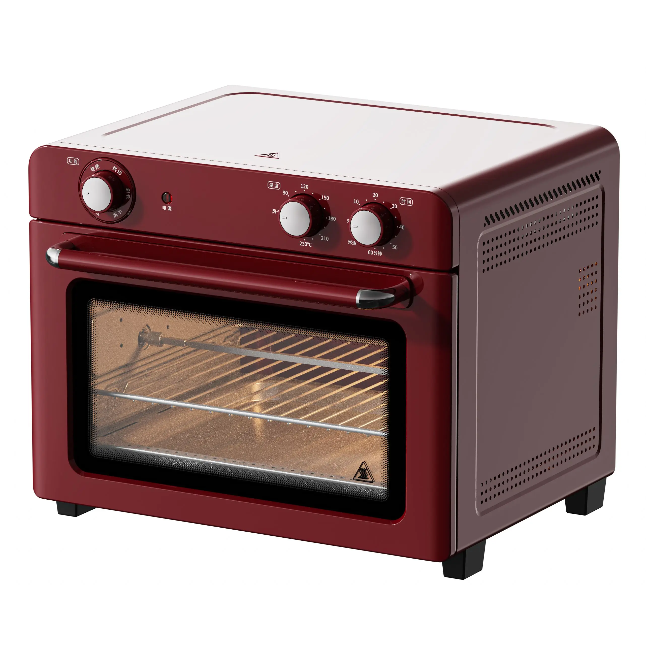 Easy Operation Electric Pizza Maker 26L Countertop Toaster Air Fryer Oven With Bread Maker