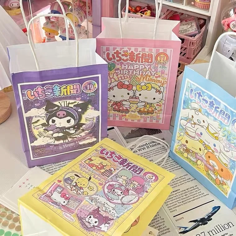wholesale super paper hello kitty recycled gift supermarket paper bag