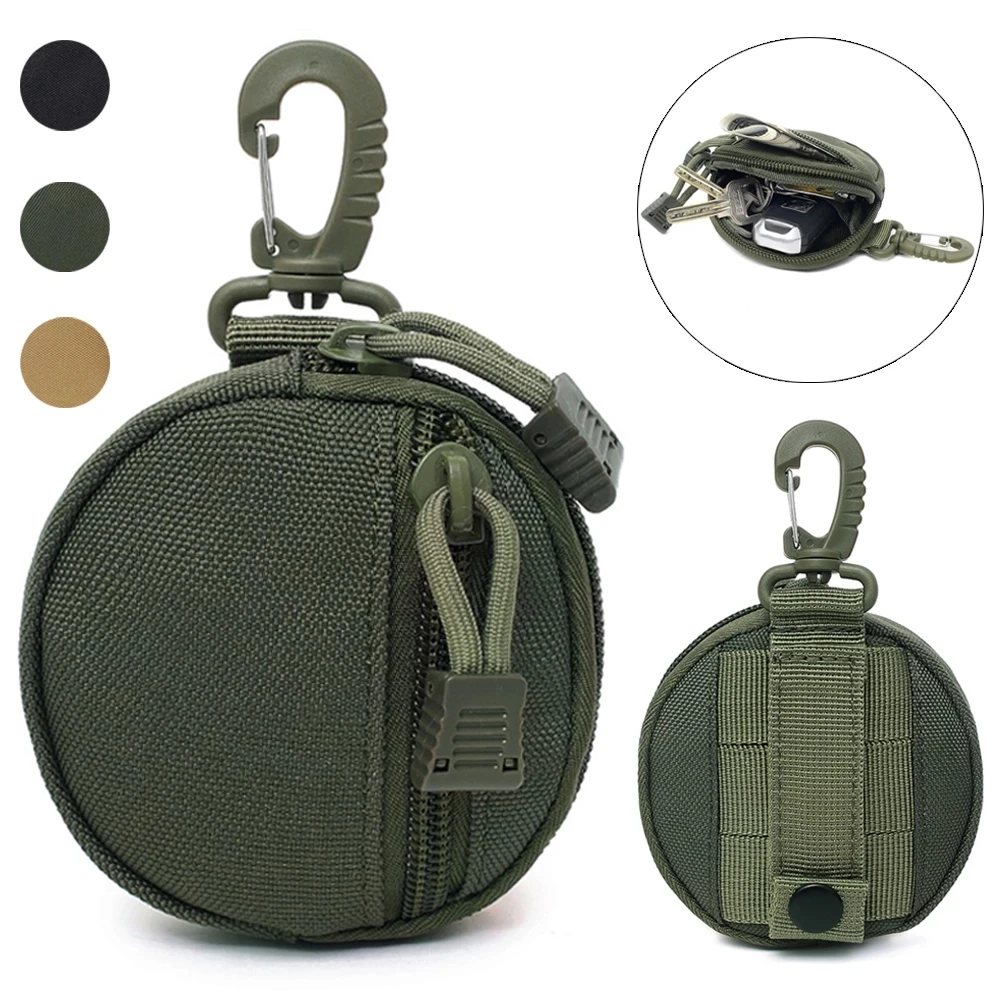 Tactical Molle Wallet Pocket Pouch Coin Bag Utility Pocket Key Holder Pouch Mini Purse for Hunting Camping