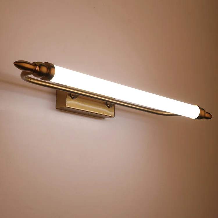 LED Bathroom Vanity Lighting Fixtures Long Shade stainless steel Bath Mirror Lamps Wall Lights Makeup Mirror front Light
