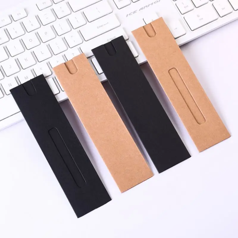 School Stationery Pencil Bag Custom Brown Kraft Paper Pencil Bag Craft Paper Pen Pouch Washable Kraft Paper Pencil Pen Bag